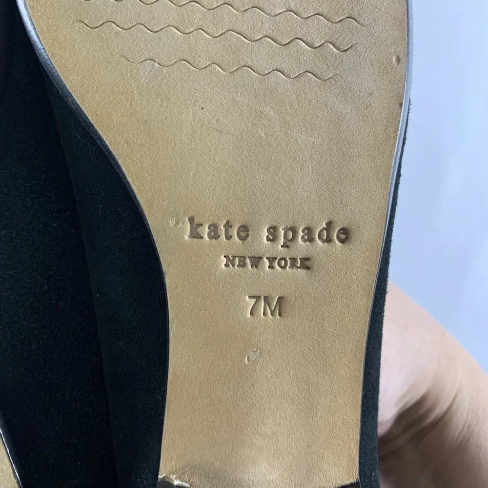 Kate Spade Womens Suede Loafers Smoking Flats Sz 7 Old Money Parisian Minimalist